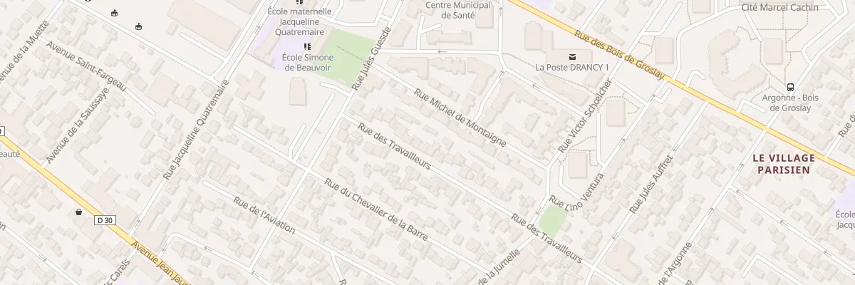 Plan du 19B Rue Des Travailleurs à Drancy