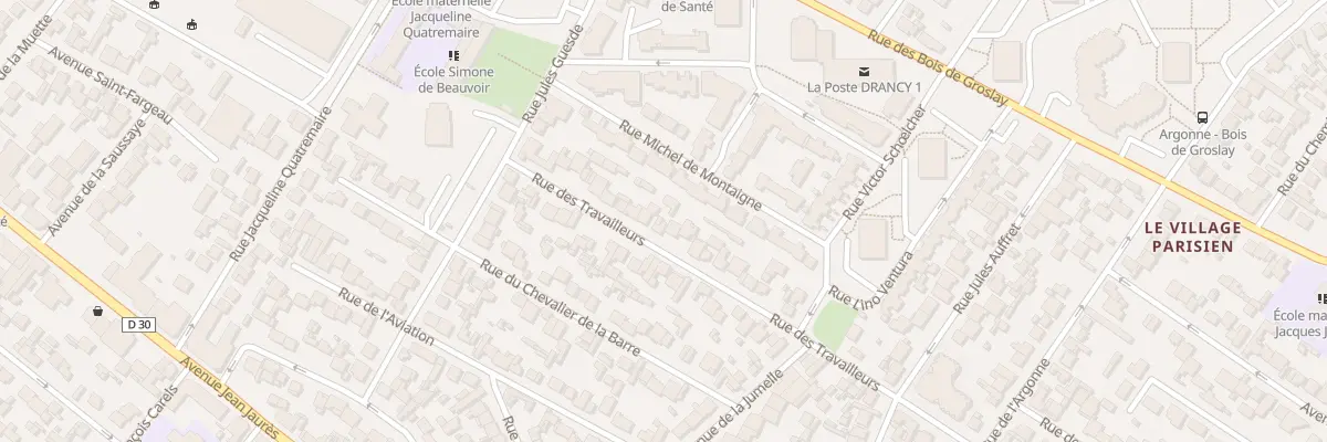 Plan du 23 Rue Des Travailleurs à Drancy