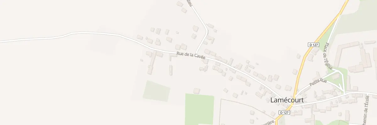 Plan du 25 Rue de la Cavée à Lamécourt