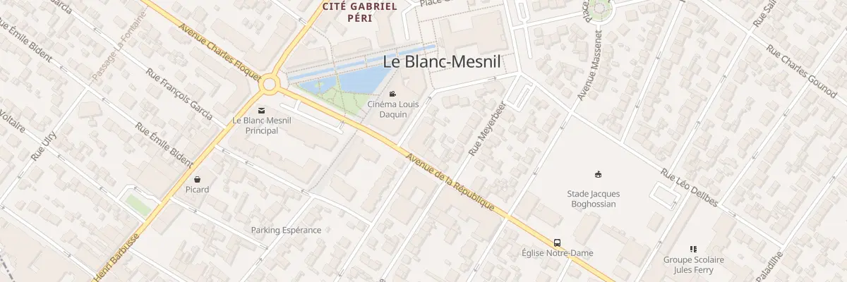 Plan du 15 Av de la République au Blanc-Mesnil