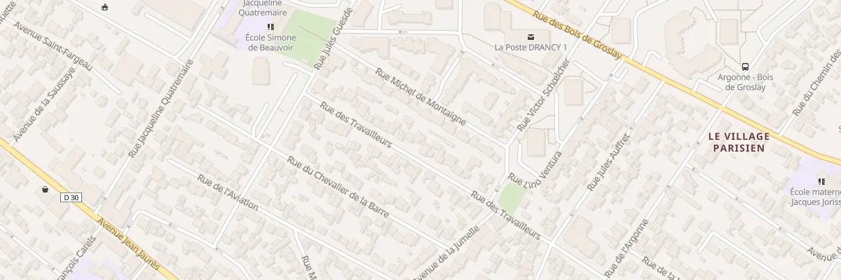 Plan du 27 Rue Des Travailleurs à Drancy