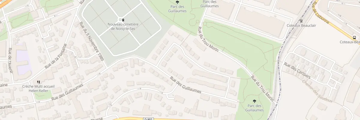 Plan du 2 Rue Simone Beauvoir à Noisy-le-Sec