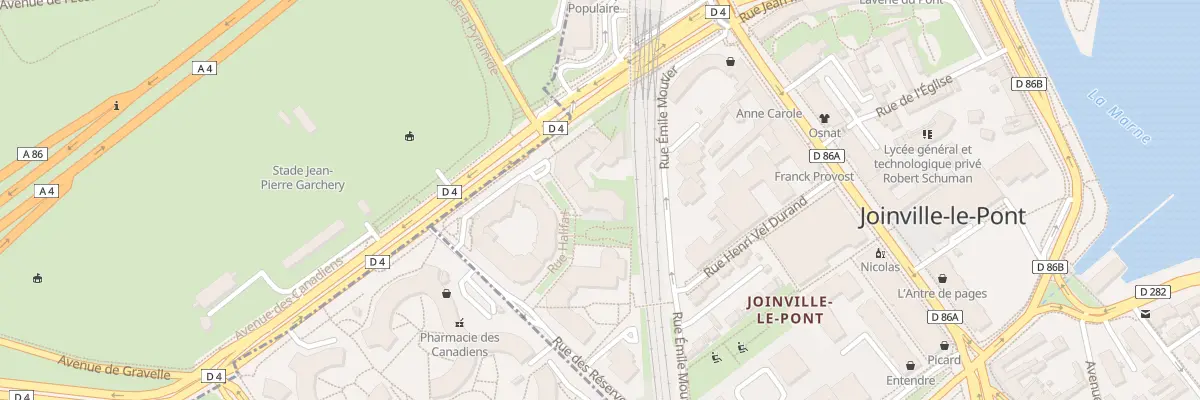 Plan du 4 Pl des Canadiens à Joinville-le-Pont