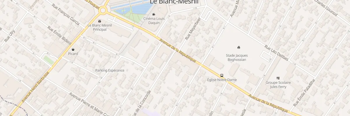 Plan du 40 Av de la République au Blanc-Mesnil