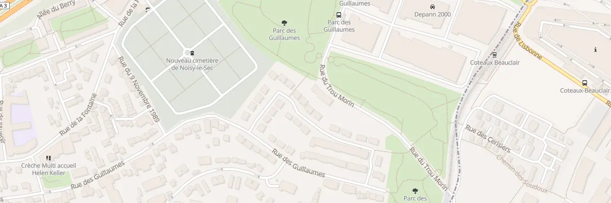 Plan du 3 Rue Simone Beauvoir à Noisy-le-Sec