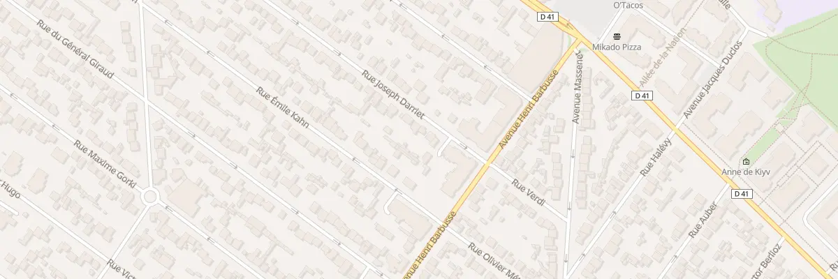 Plan du 9 Rue Joseph Darriet au Blanc-Mesnil