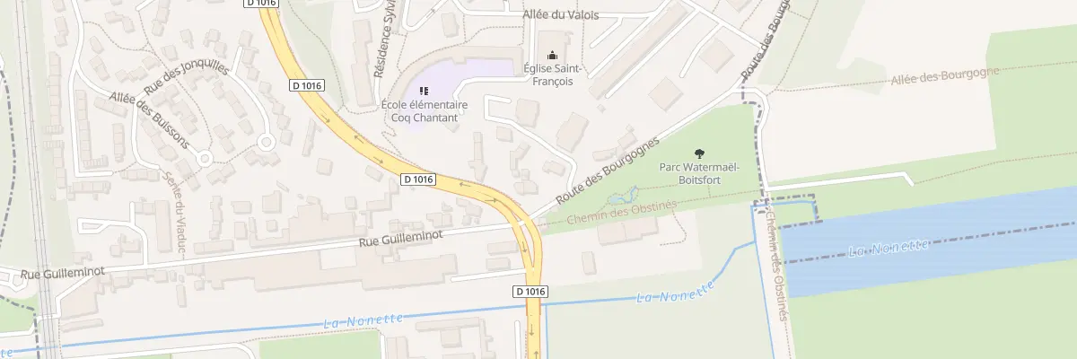 Plan du 1 Rte des Bourgognes à Chantilly