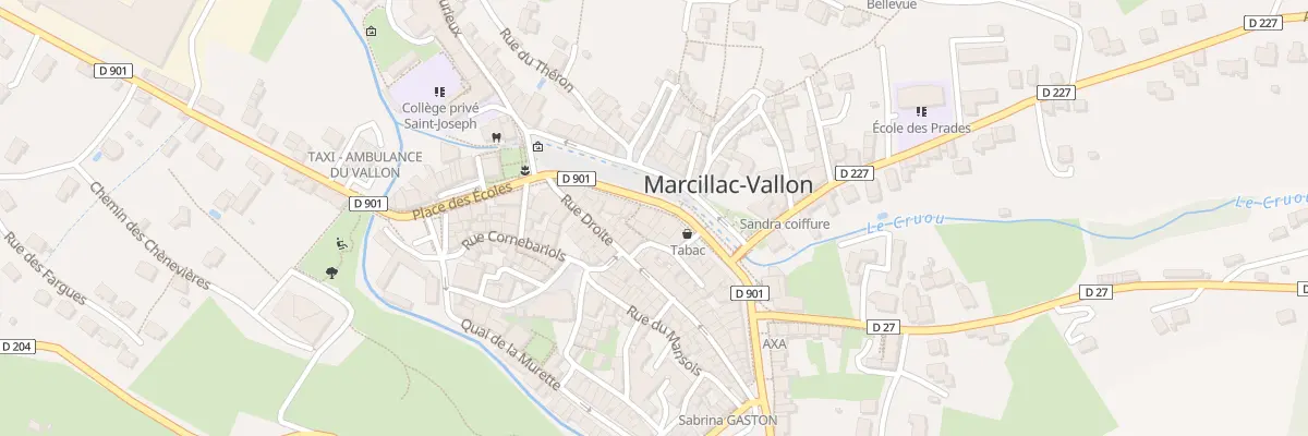 Plan du 28 Tour de Ville à Marcillac-Vallon