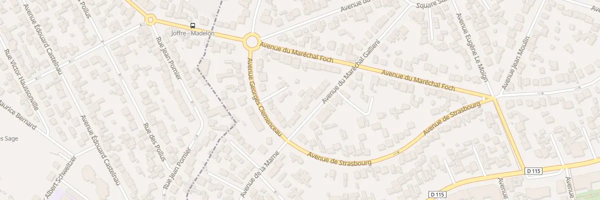 Plan du 24 Av du Maréchal Galliéni au Blanc-Mesnil