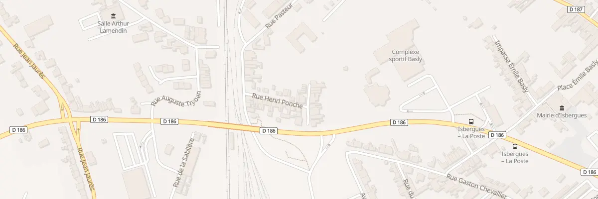 Plan du 1 Rue Henri Ponche à Isbergues