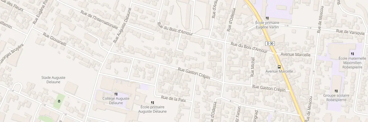 Plan du 44 Rue Gaston Crépin à Bobigny