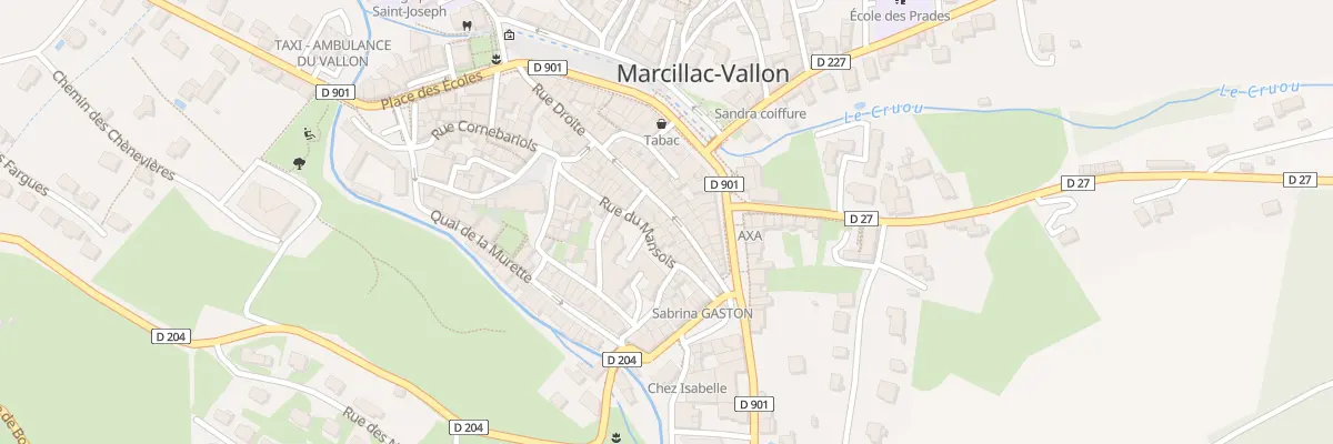 Plan du 34 Rue Droite à Marcillac-Vallon