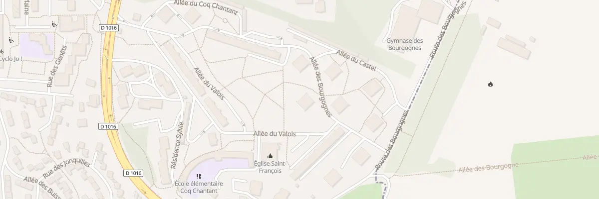 Plan du 1 All du Castel à Chantilly