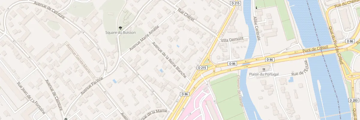 Plan du 16 Av de la Reine Blanche à Créteil