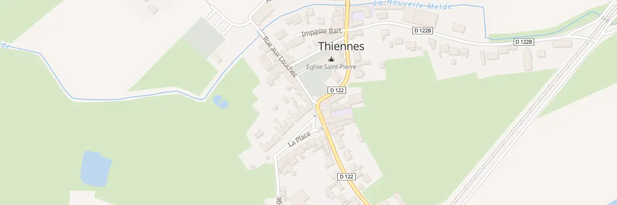 Plan du 1 Rue aux Louches à Thiennes