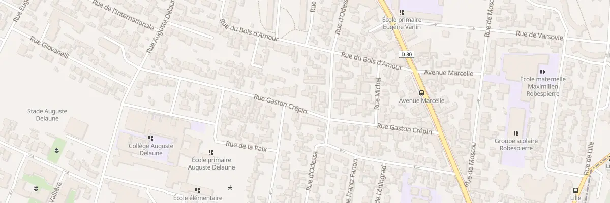 Plan du 30 Rue Gaston Crépin à Bobigny