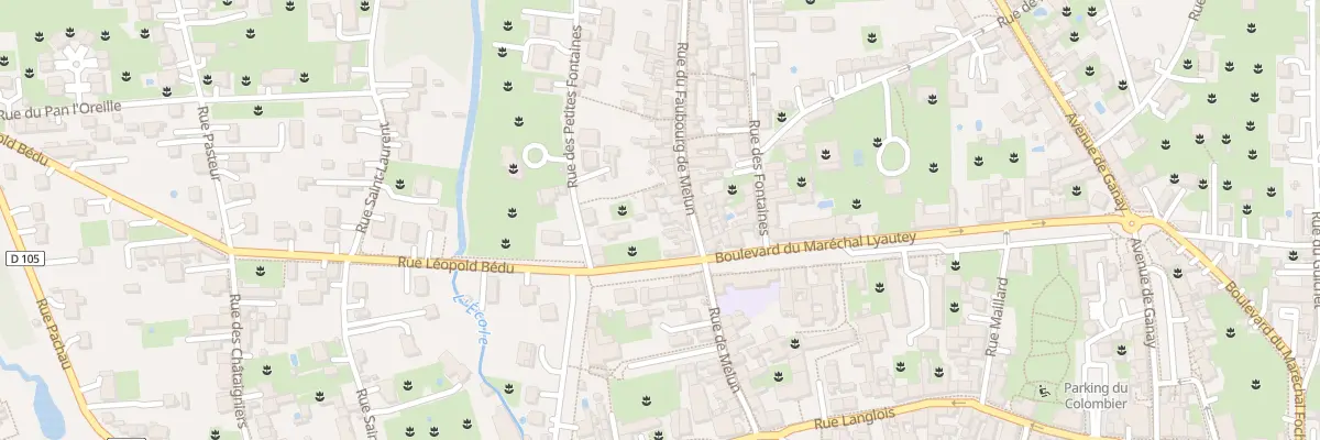 Plan du 9 Rue du Fbg de Melun à Milly-la-Forêt