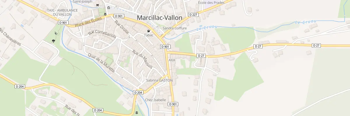 Plan du 17 Tour de Ville à Marcillac-Vallon