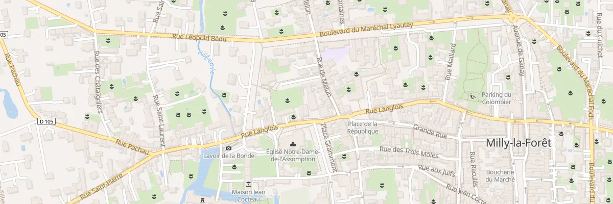 Plan du 7 Rue Langlois à Milly-la-Forêt
