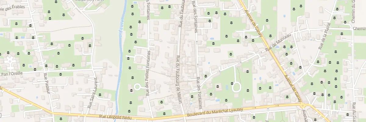 Plan du 28 Rue du Faubourg de Melun à Milly-la-Forêt