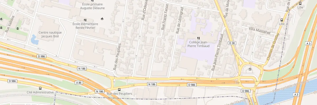 Plan du 22 Rue Frantz Fanon à Bobigny