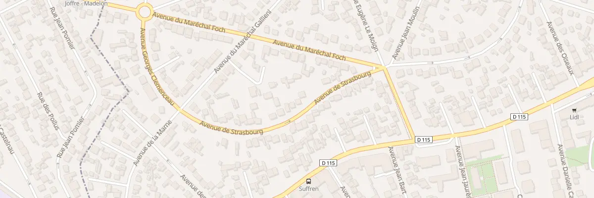 Plan du 18 Av de Strasbourg au Blanc-Mesnil