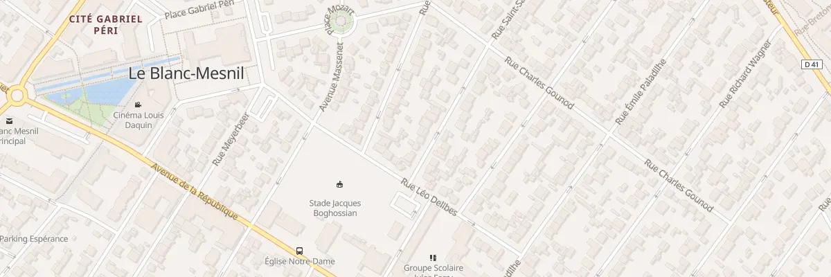 Plan du 7 Rue Saint Saens au Blanc-Mesnil