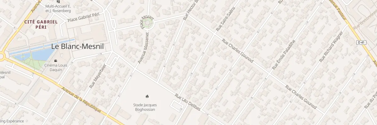 Plan du 15 Rue Saint Saens au Blanc-Mesnil