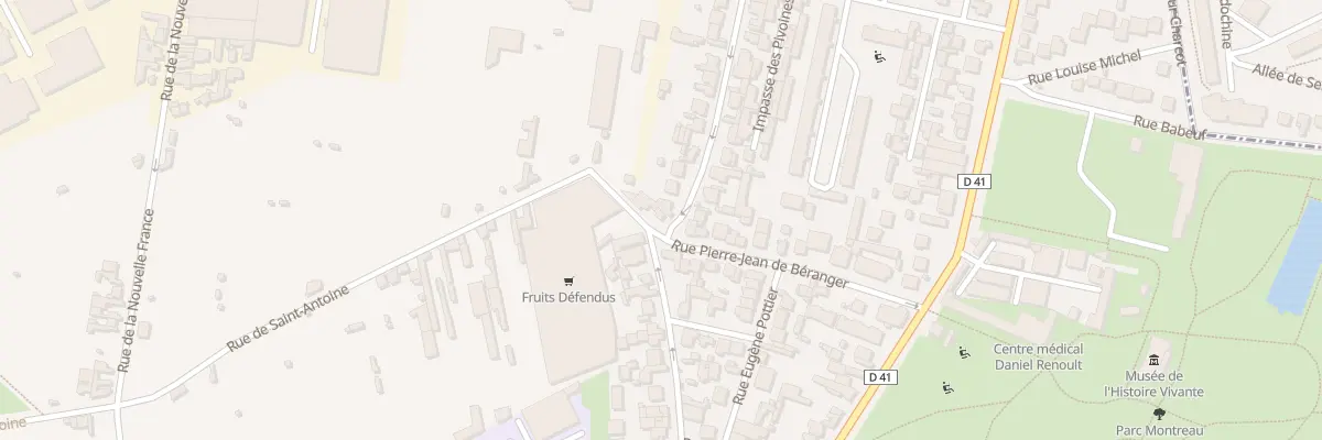 Plan du 29 Rue Pierre Jean de Beranger à Montreuil