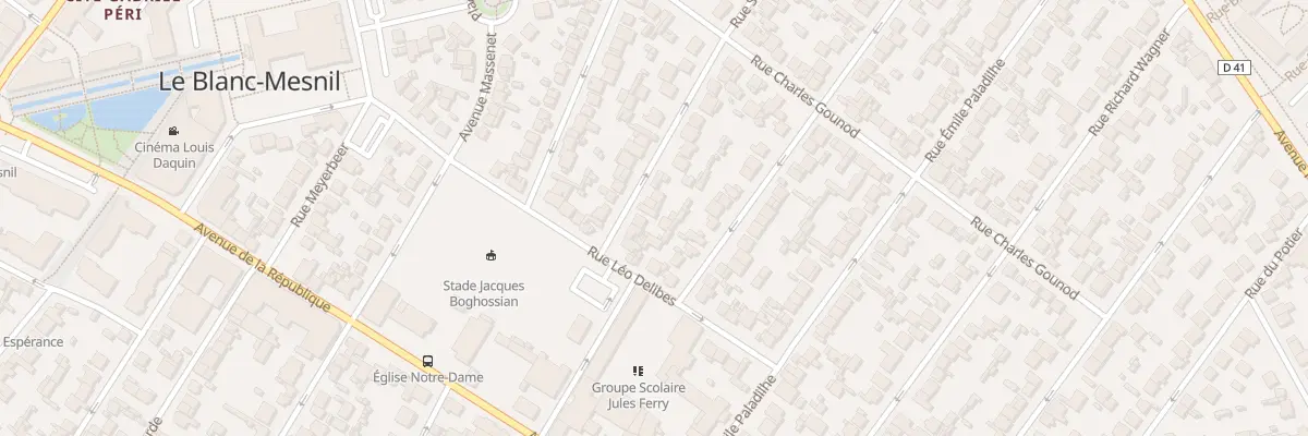 Plan du 8 Rue Saint Saens au Blanc-Mesnil