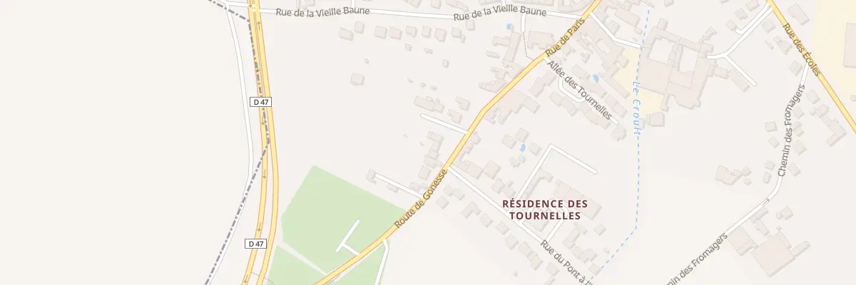 Plan du 1A Rue de Paris au Thillay