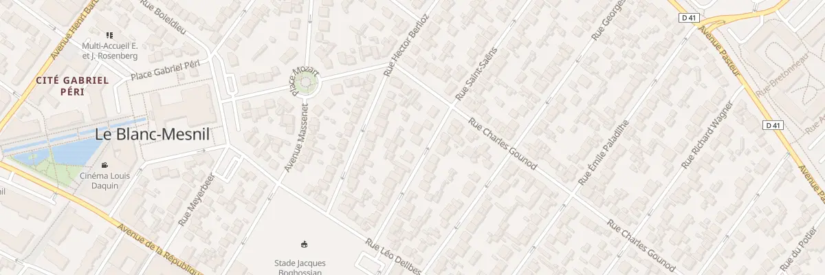 Plan du 23 Rue Saint Saens au Blanc-Mesnil