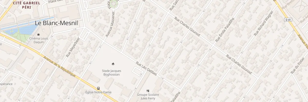 Plan du 12 Rue Saint Saens au Blanc-Mesnil