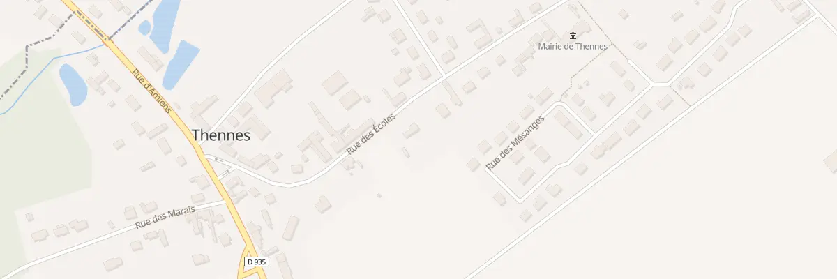 Plan du 34 Rue des Écoles à Thennes