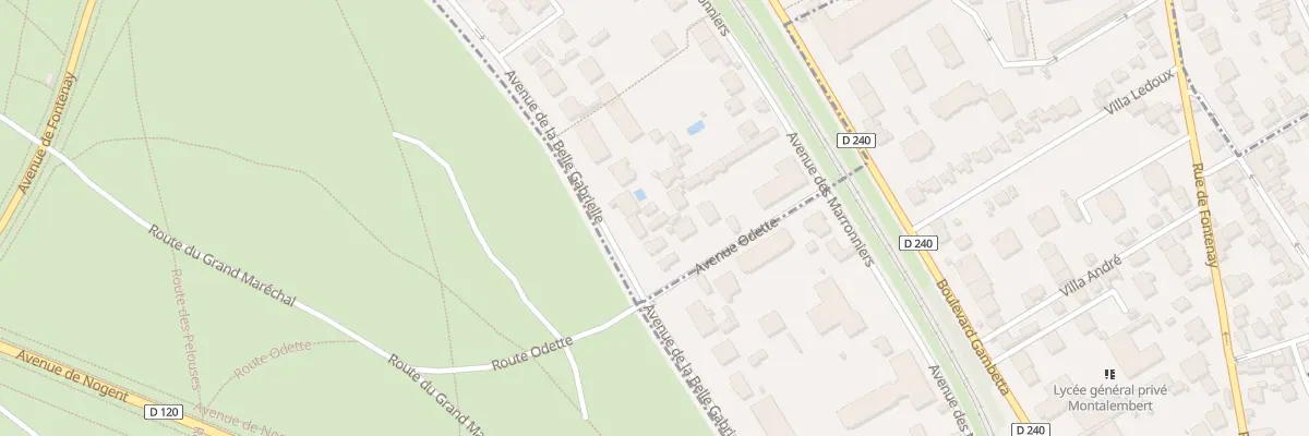 Plan du 15 Av de la Belle Gabrielle à Fontenay-sous-Bois
