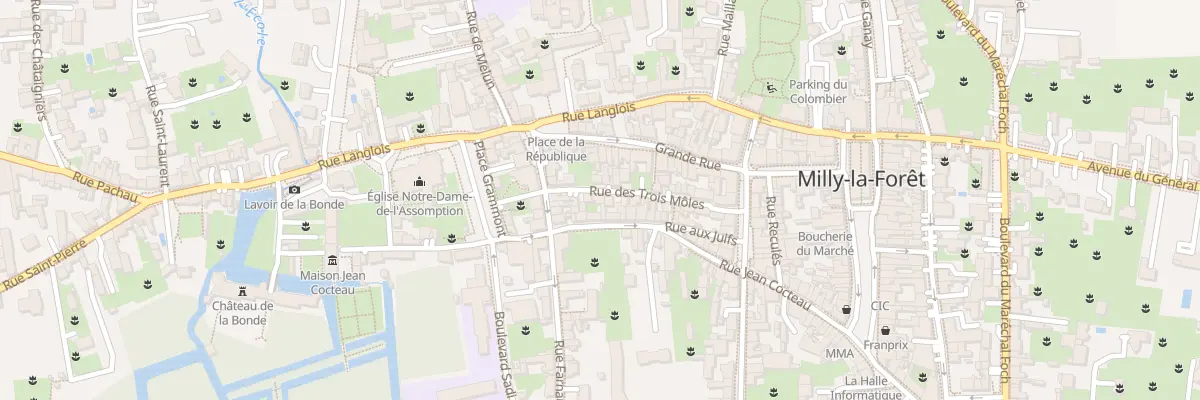 Plan du 10 Rue des Trois Moles à Milly-la-Forêt