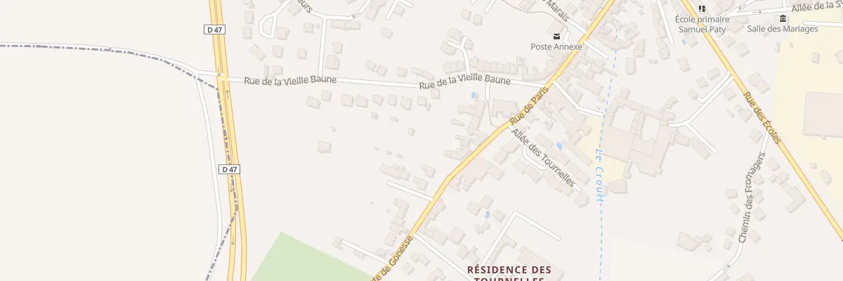 Plan du 1T Rue de Paris au Thillay