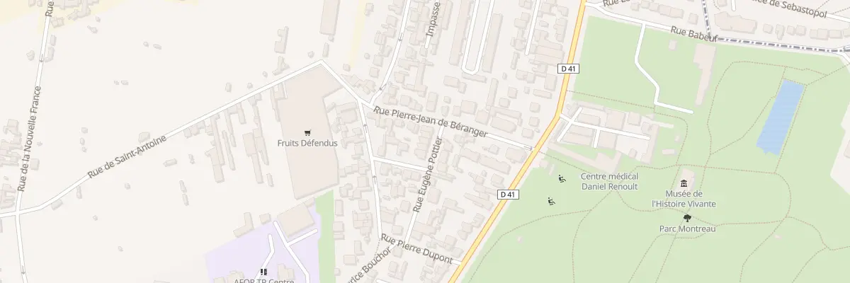 Plan du 2B Rue Eugene Pottier à Montreuil