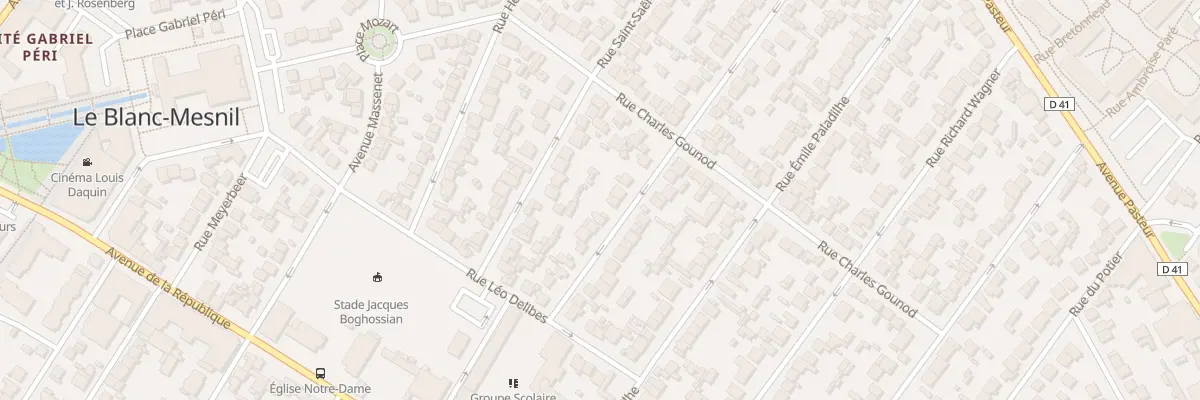 Plan du 21 Rue Georges Bizet au Blanc-Mesnil