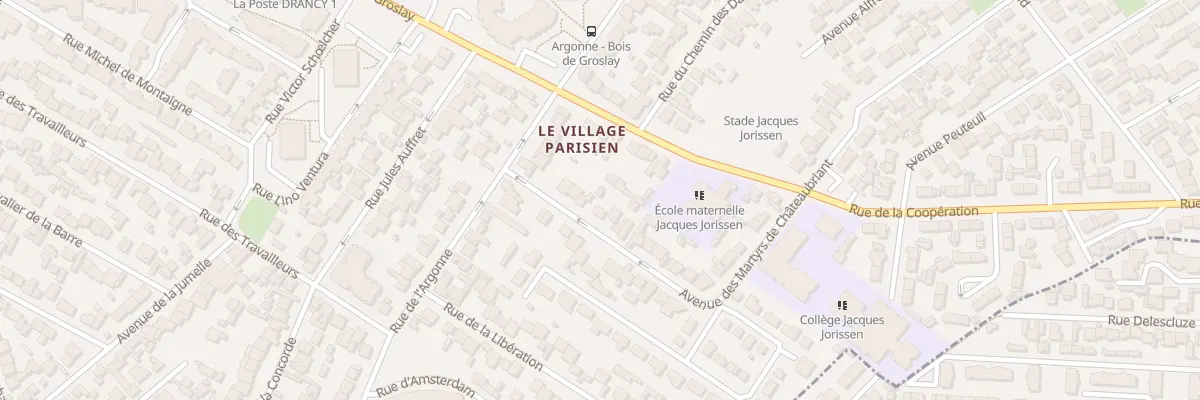 Plan du 15 Av des Martyrs Chateaubriant à Drancy
