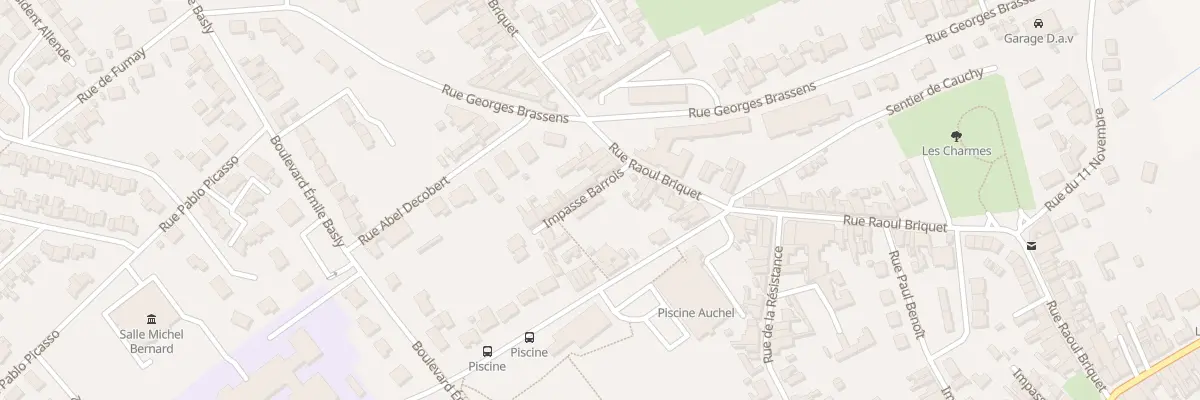 Plan du 8 Imp Barrois Rue Raoul Briquet à Auchel