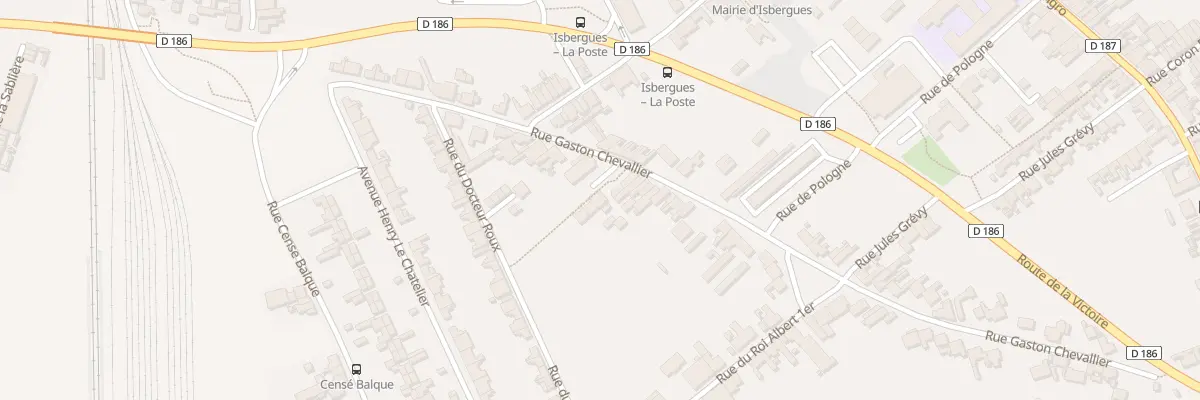Plan du 242 Rue Gaston Chevallier à Isbergues