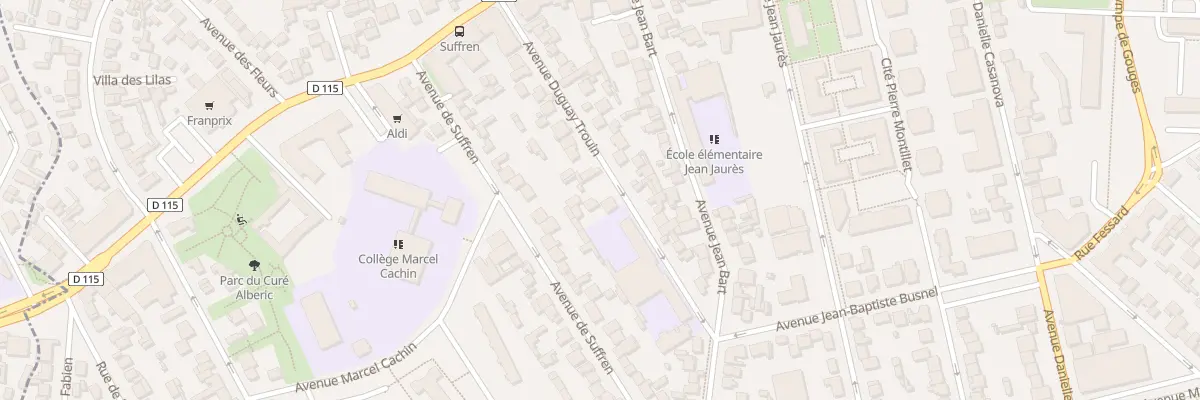 Plan du 30 Av Duguay Trouin au Blanc-Mesnil