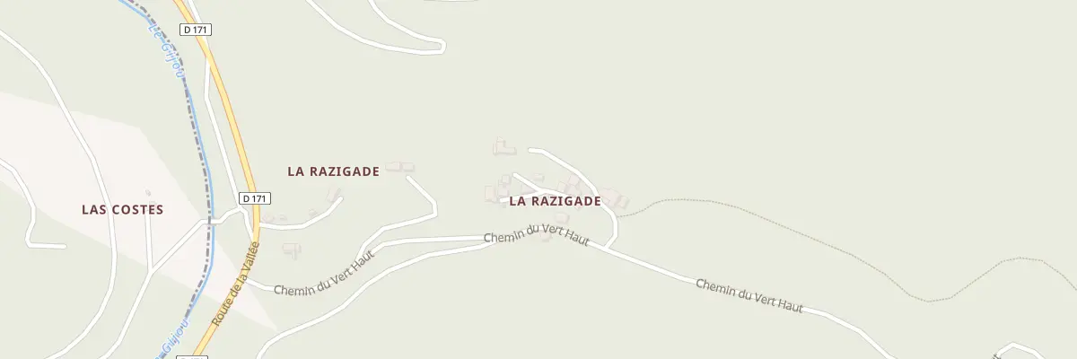 Plan du 10 Che de la Razigade à Lacaze