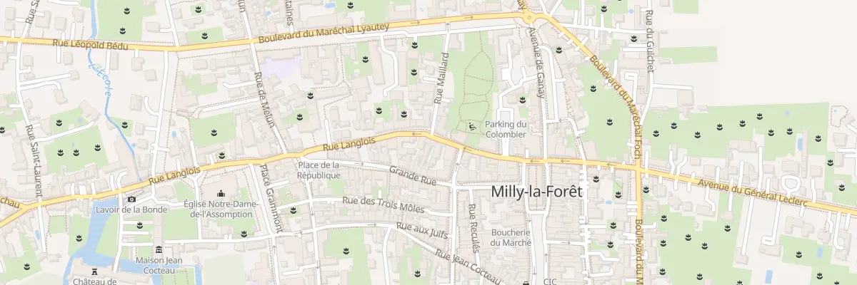 Plan du 24 Rue Langlois à Milly-la-Forêt