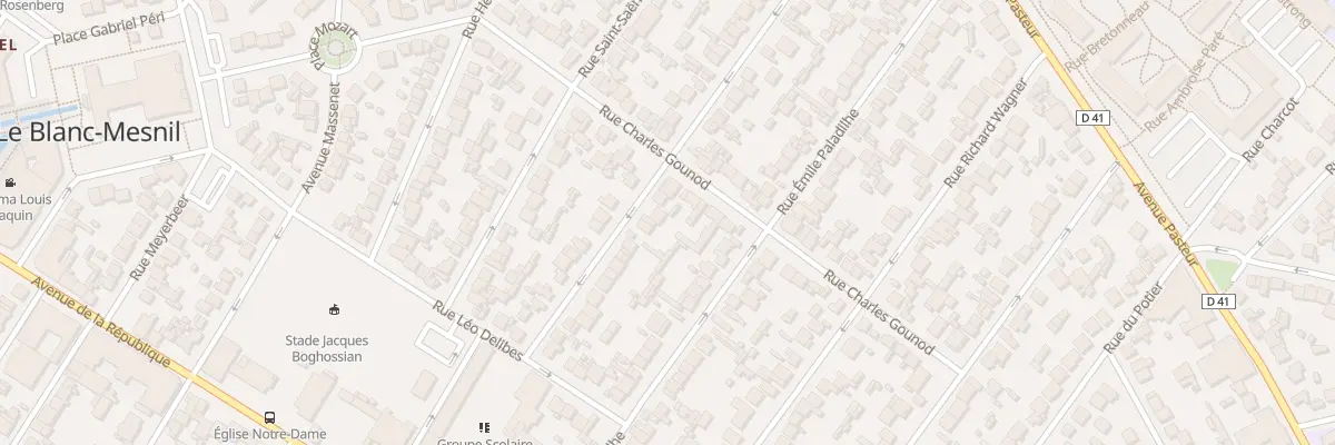 Plan du 30 Rue Georges Bizet au Blanc-Mesnil
