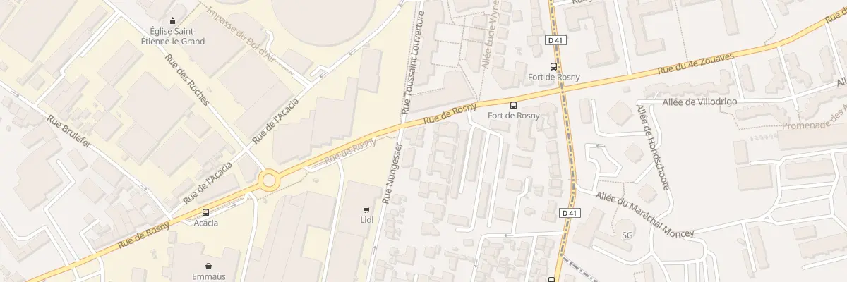 Plan du 296 Rue de Rosny à Montreuil