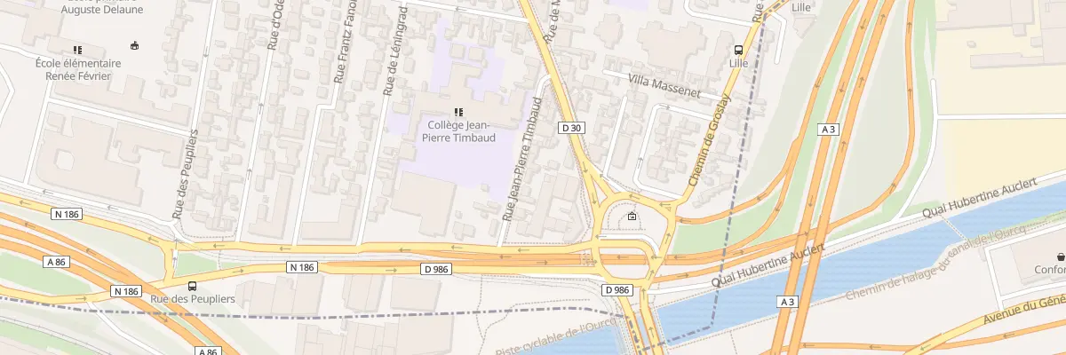 Plan du 12 Rue Jean - Pierre Timbaud à Bobigny