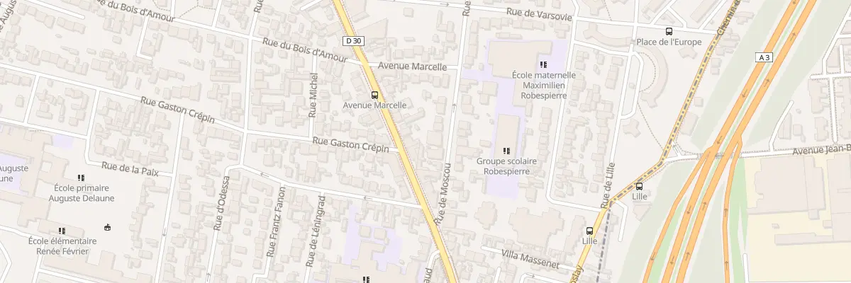 Plan du 9 Rue de Moscou à Bobigny