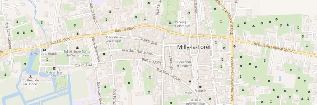 Plan du 33 Rue des Trois Moles à Milly-la-Forêt